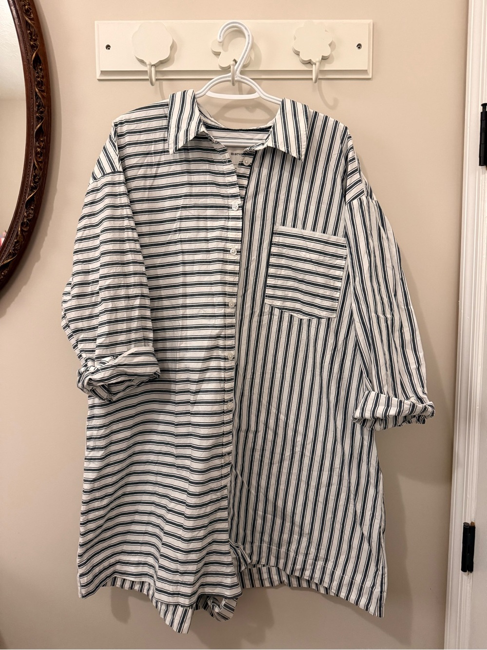 Maeve by Anthropologie Striped Shorts Romper - 100% cotton - size XL